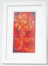 Load image into Gallery viewer, The Crimson Tree of Life Print with Stitch Detail Framed