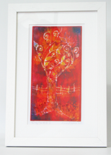 Load image into Gallery viewer, The Crimson Tree of Life Print with Stitch Detail Framed