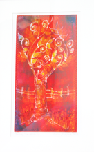 Load image into Gallery viewer, The Crimson Tree of Life Print with Stitch Detail Framed