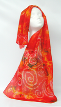 Load image into Gallery viewer, Silk Scarf Celtic Autumnal Fire