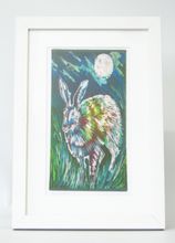 Load image into Gallery viewer, The Midnight Hare Print Framed