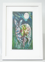 Load image into Gallery viewer, The Midnight Hare Print Framed