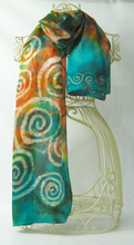 Load image into Gallery viewer, Silk Satin Scarf Celtic Autumn