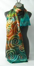 Load image into Gallery viewer, Silk Satin Scarf Celtic Autumn