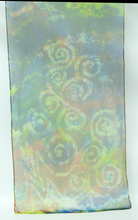 Load image into Gallery viewer, Silk Chiffon Scarf Earth Green Celtic