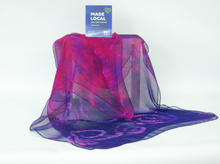 Load image into Gallery viewer, A Silk Chiffon Scarf Celtic in Dark Purple and Pink