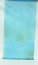 Load image into Gallery viewer, Silk Chiffon Scarf Spirals in Turquoise and Green