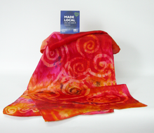 Load image into Gallery viewer, Silk Satin Scarf Celtic Autumnal Rose