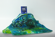 Load image into Gallery viewer, Silk Satin Scarf Celtic Midnight Emerald