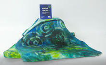 Load image into Gallery viewer, Silk Satin Scarf Celtic Midnight Emerald