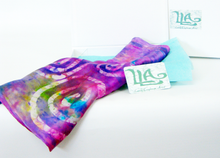 Load image into Gallery viewer, Silk Satin Scarf Lilac Garden