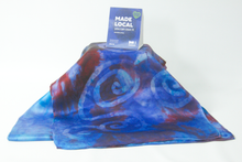 Load image into Gallery viewer, Silk Satin Scarf Celtic Lilac Turquoise Magenta