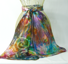 Load image into Gallery viewer, Silk Satin Scarf Celtic Rustic Carnival