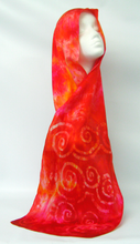 Load image into Gallery viewer, Silk Satin Scarf Celtic Scarlet Flame