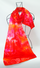 Load image into Gallery viewer, Silk Satin Scarf Celtic Scarlet Flame