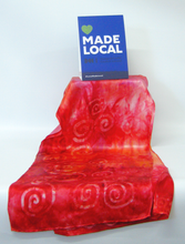 Load image into Gallery viewer, Silk Satin Scarf Celtic Scarlet Sunrise