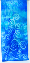 Load image into Gallery viewer, Silk Satin Scarf Turquoise Celtic