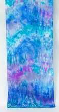 Load image into Gallery viewer, Silk Satin Scarf Blue Aqua Celtic