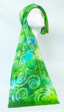 Load image into Gallery viewer, Silk Satin Celtic Apple Green Delight
