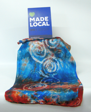 Load image into Gallery viewer, Silk Satin Scarf Celtic Blue Scarlet