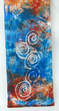 Load image into Gallery viewer, Silk Satin Scarf Celtic Blue Scarlet