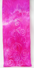 Load image into Gallery viewer, Silk Satin Shawl Celtic Pink festival