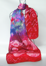 Load image into Gallery viewer, Silk Satin Scarf The Red Children of Lir