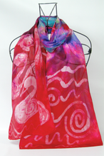Load image into Gallery viewer, Silk Satin Scarf The Red Children of Lir