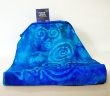 Load image into Gallery viewer, Silk Scarf Aqua Blue Celtic
