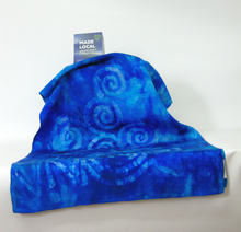 Load image into Gallery viewer, Silk Scarf Blue Spirals