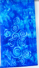 Load image into Gallery viewer, Silk Scarf Blue Spirals