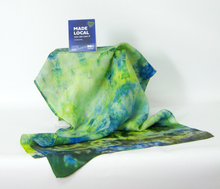 Load image into Gallery viewer, Silk Scarf Celtic Water_corn_blossom