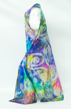 Load image into Gallery viewer, Silk Scarf Celtic Green Emerald Garden