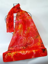 Load image into Gallery viewer, Silk Scarf Celtic Autumnal Fire