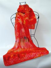 Load image into Gallery viewer, Silk Scarf Celtic Autumnal Fire