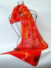 Load image into Gallery viewer, Silk Scarf Celtic Autumnal Fire