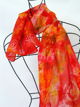 Load image into Gallery viewer, Silk Scarf Celtic Autumnal Fire