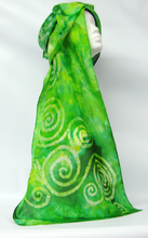 Load image into Gallery viewer, Silk Scarf Celtic Kelly Green