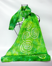 Load image into Gallery viewer, Silk Scarf Celtic Kelly Green