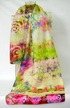 Load image into Gallery viewer, Silk Scarf Celtic Summer Blossom