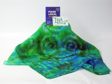 Load image into Gallery viewer, Silk Scarf Celtic Water Green