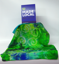 Load image into Gallery viewer, Silk Scarf Light Weight Celtic Yellow Shamrock