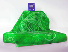 Load image into Gallery viewer, Silk Scarf Light Weight Celtic Emerald Fish