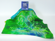 Load image into Gallery viewer, Silk Scarf Light Weight Celtic Lemon Emerald