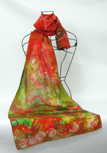 Load image into Gallery viewer, Silk Scarf The Red Tree of Life