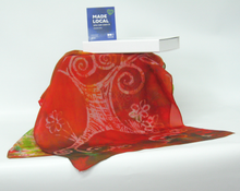 Load image into Gallery viewer, Silk Scarf The Red Tree of Life
