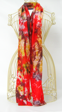 Load image into Gallery viewer, Silk Habotai Scarf The Abstract Goldfinch