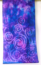 Load image into Gallery viewer, Silk Scarf Dark Blue Celtic Fuchsia