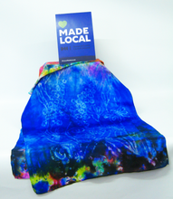 Load image into Gallery viewer, Silk Scarf Celtic Blue Flower Rainbow