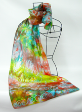 Load image into Gallery viewer, Silk Scarf Celtic Autumnal Tapestry